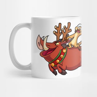 The Lion King Timon and Pumbaa Christmas Mug